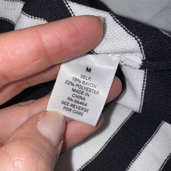 Dressbarn Women's Striped Ribbed Sweater Dress Fit and Flare Sz M Classic Preppy - Picture 9 of 9